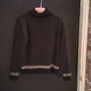 Belstaff cashmere sweater black w/white detail size small